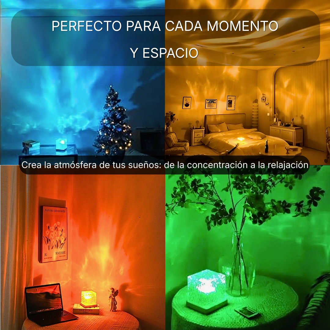 Proyector de auroras boreales y océanos